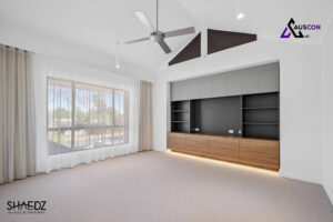 White Ceiling to Floor Curtains in An Empty Room